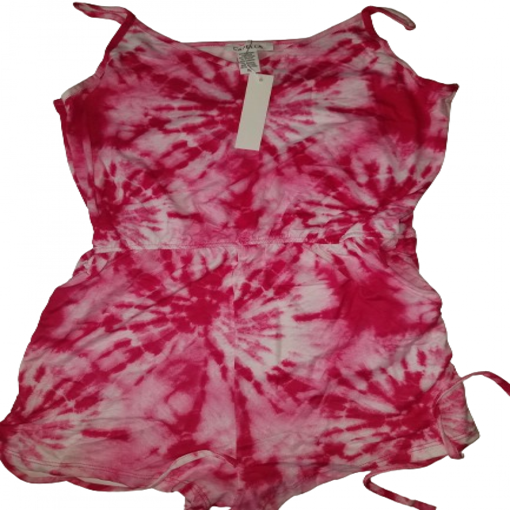 Dyed Hand-Tied Printed Romper