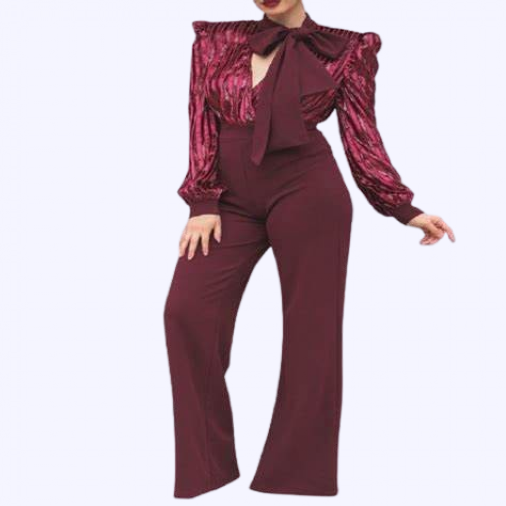 Valentine Shiny Lining Pattern Jumpsuit