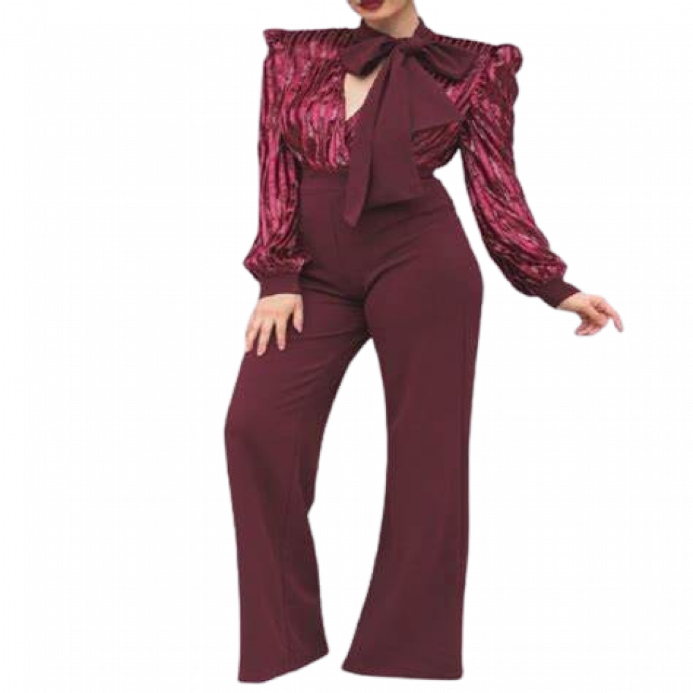 Valentine Shiny Lining Pattern Jumpsuit