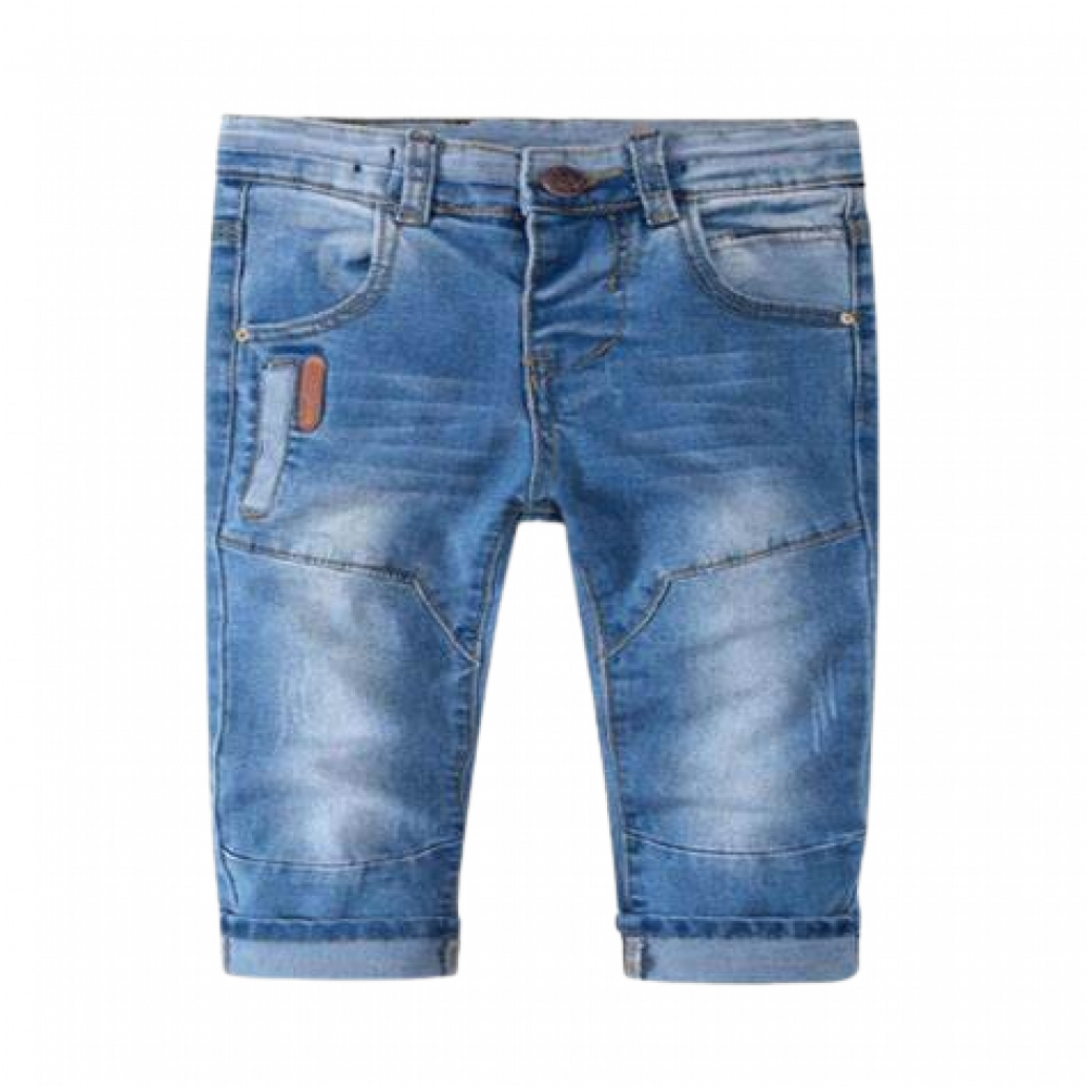 Boys Solid Color Denim Jeans