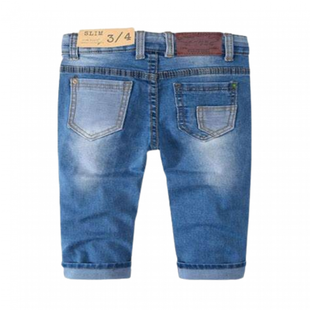 Boys Solid Color Denim Jeans