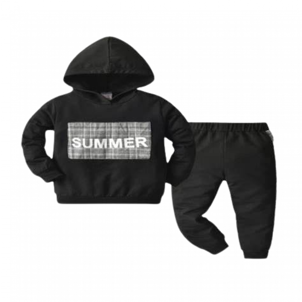 Summer Printed Set of Sweat Pant and Hoody Top